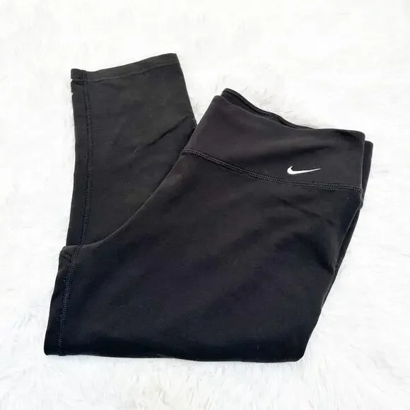 Nike Dri - Fit Black Activewear leggings 3/4 length pants Size XL