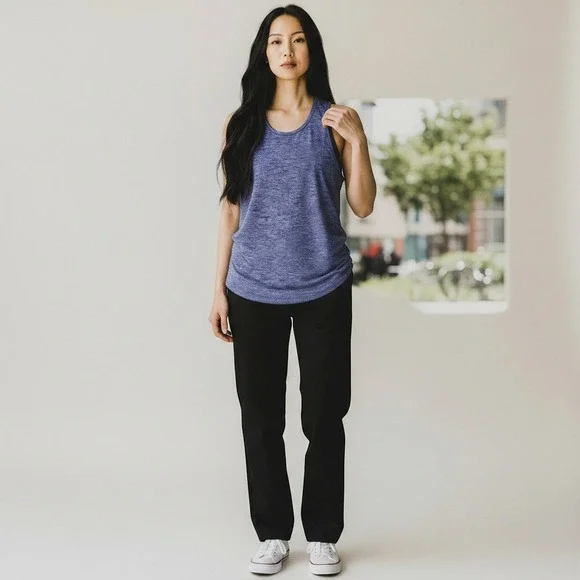 Nike Dri-FIT Womens Purple Space Dye Heathered Tank Top Large 643365-526
