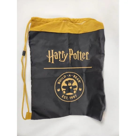 Build-a-Bear Workshop Harry‎ Potter Drawstring Bag Plush Backpack Yellow Black