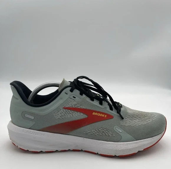 Brooks Launch 9 Men's Running Shoes Low Top Mesh Blue Surf Cherry Tomato Sz 11
