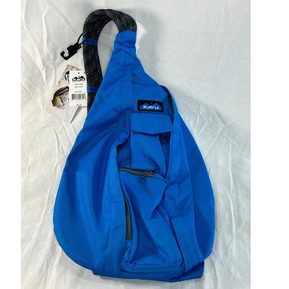 KAVU Rope Sling Backpack Blue Crossbody Daypack Travel‎ Hiking Bag H2O Resistant