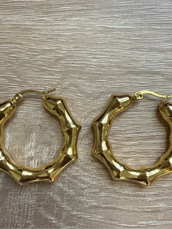 Gold Bamboo‎ Hoops 1