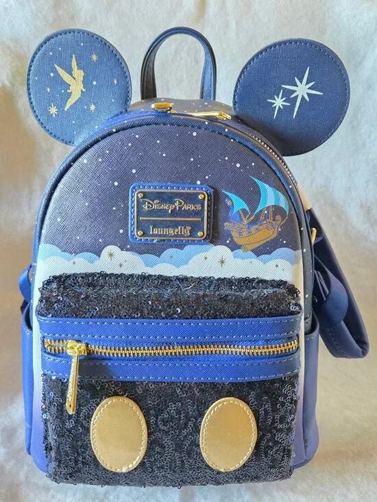 Disney Mickey Mouse The Main Attraction Loungefly Backpack Peter Pan's Flight