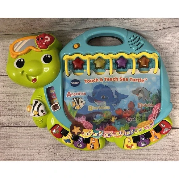 VTech Touch and Teach Sea Turtle Interactive Learning Book Tested‎ And Works