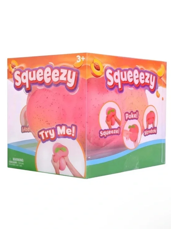 Sunny Days Jumbo SQUEEEZY PEACH Squishy Sensory Stress Relief Toy NEW