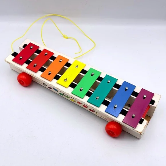 Vtg‎ 1985 Fisher-Price Pull-A-Tune #870 Xylophone Child's Musical Pull Toy Base