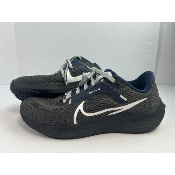 Nike Zoom Pegasus 40 Dallas Cowboys Men's Size 7.5 Sneakers DZ5975-001 Gray Blue