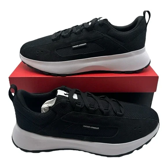 Under Armour UA Street Mirage Shoes Men Sz 11.5 Black/White Sneakers 3028378-002