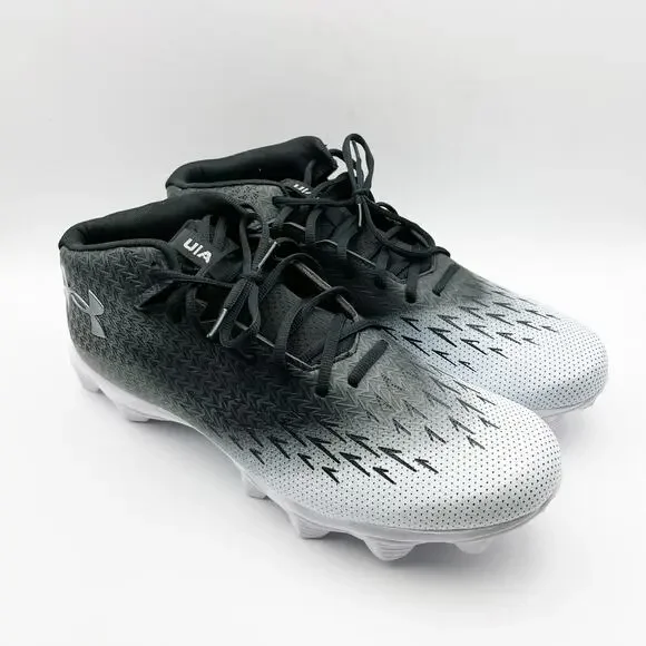 Under Armour Mens Spotlight Fran RM 4.0 Cleats US 12.5 M EU 47 White Black EUC