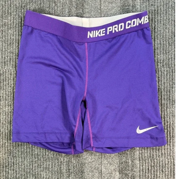 Nike Pro Combat Dri-FIT Compression Shorts Womens Med Purple Training 5