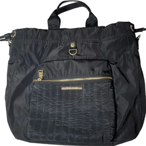 Steve Madden Brue Black Tote Bag.