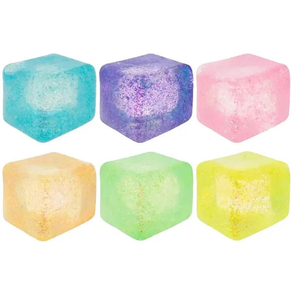 🔥Play Side Creations Squishy Cube GREEN GLITTER BNWT🔥