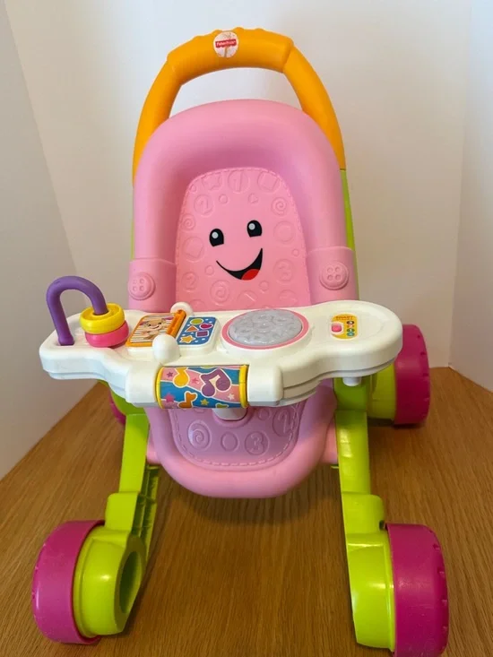 Fisher-Price Pink, Green & Yellow Interactive Activity Walker