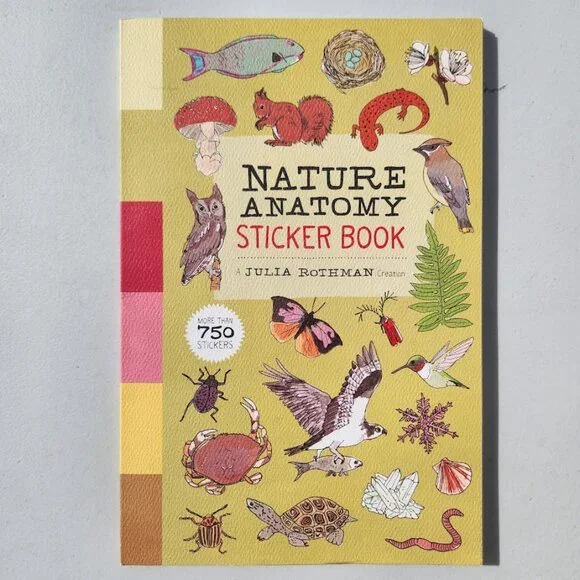Nature Anatomy Sticker Book Julia Rothman 750 Stickers Birds Feathers Flowers