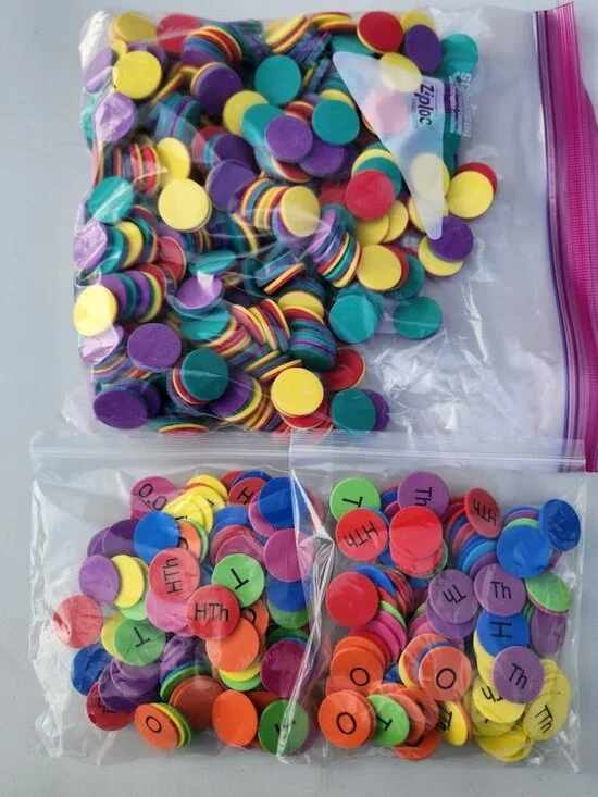 Lakeshore Foam Place Value Disks Discs Counters Educational Math Manipulatives T