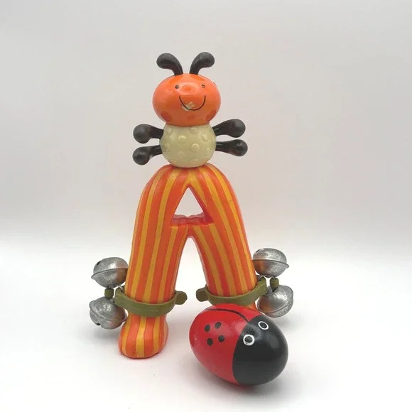 Battat B. Toys Jingle Bell Ant Shaker and‎ Ladybug Egg Shaker Musical Toy Set