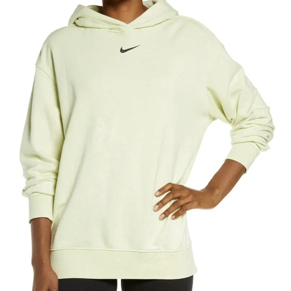 NIKE Sportswear Essential Collection Hoodie in Light Liquid Lime/Black​​​​​​​​​​