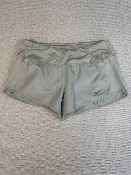 Nike Women's Eclipse Dri-FIT Running Shorts Grey Brief Lined Athletic Size Small