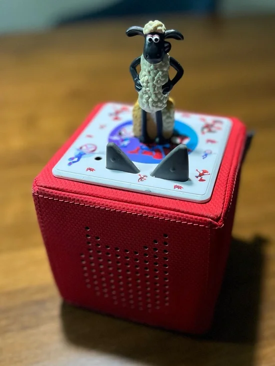 Red Toniebox 1 with Spiderman Topper & Charger - No tonies included - kids toy