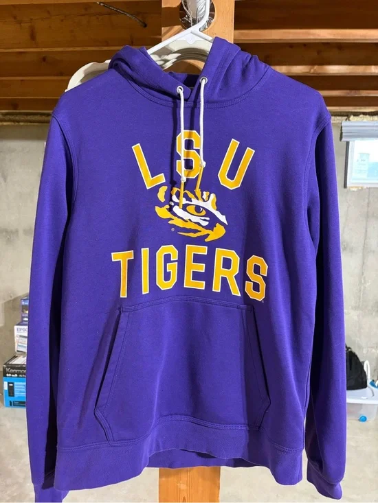 Nike Purple and Yellow LSU Tigers Crewneck Sweatshirt