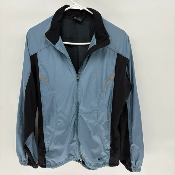 Vintage Nike Blue  Windbreaker Full Zip Jacket Ventilation Womens XL 16-18