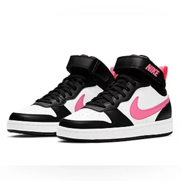 Nike Court Borough Mid 2 Black Sunset Pulse-White