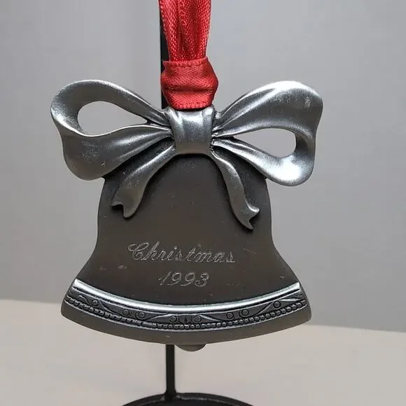 Pewter Ornament‎ Engraved Christmas 1993 Bell