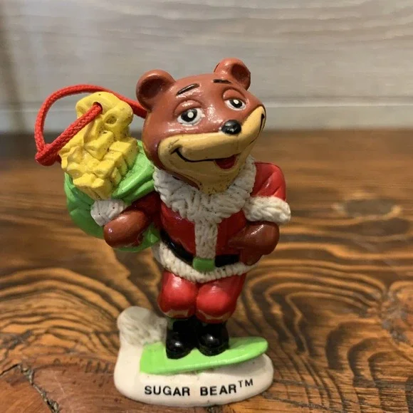 CHRISTMAS ORNAMENT SUGAR BEAR VINTAGE 1993 Post Golden Crisp‎ Cereal