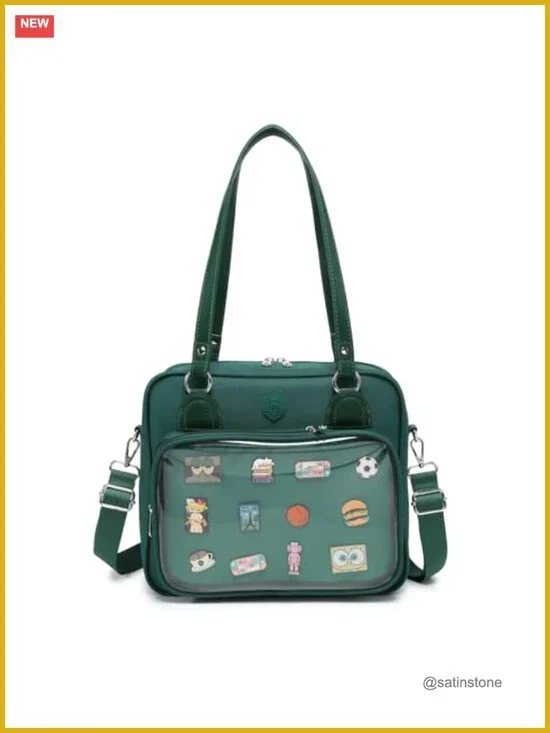Ita Bag Crossbody Shoulder Bag Satchel Messenger Backpack Multi-Purpose Pins