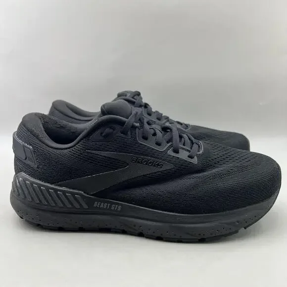 Brooks Beast GTS 24 Running Shoes Men Size 9 4E Wide Black Mesh Comfort Sneakers
