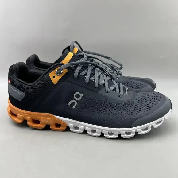 On Cloudflow 3.0 Running Shoes Men Size 10.5 Gray Orange Mesh Comfort Sneakers