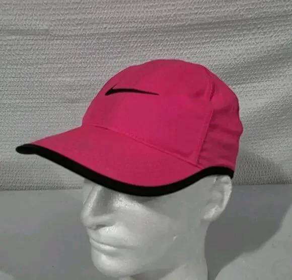 Nike Featherlight Dri-FIT Cap Pink Black Women’s Lightweight Running Golf