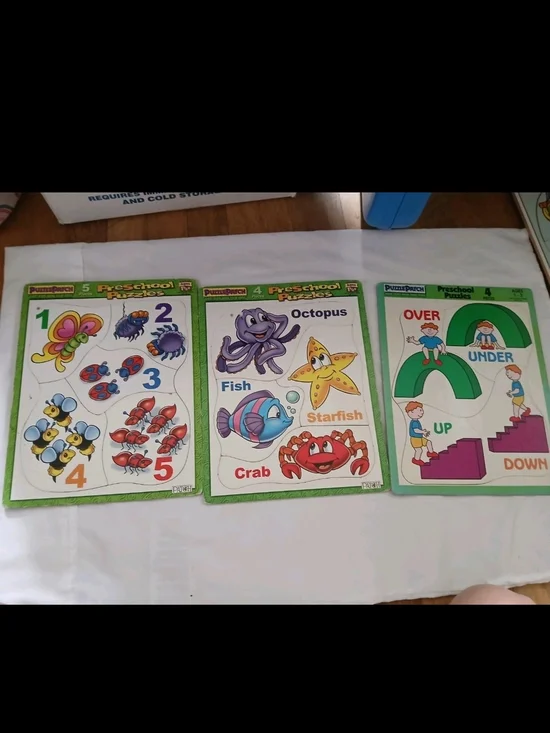 Pumpkin Patch Preschool Puzzles - Sea Creatures & Counting (Green)