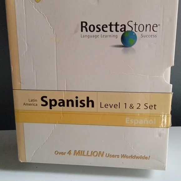 Rosetta Stone Spanish Level 1 & 2‎ Set Homeschool Edition Language Learning