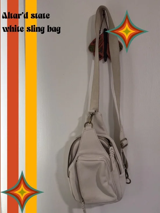 Altar'd State Cream Sling Crossbody Bag