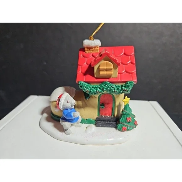 Westmar Vintage 1997 Christmas Mouse Boot Shoe House Ornament - 3