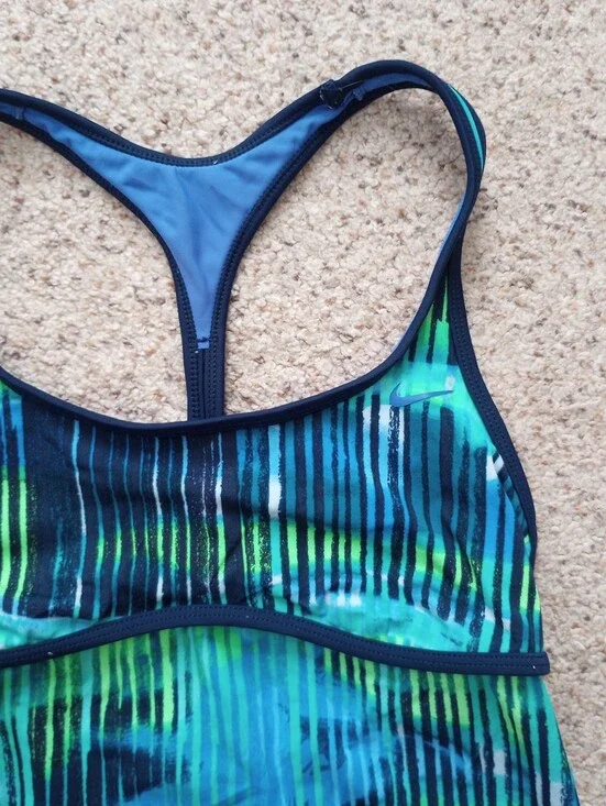 Nike Swim Tank Top Blue Small Activewear Swimming Summer Pool Beach