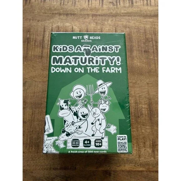 NIB Kids Against Maturity Down on the Farm Stand-Alone Card Game Sealed 300 Card