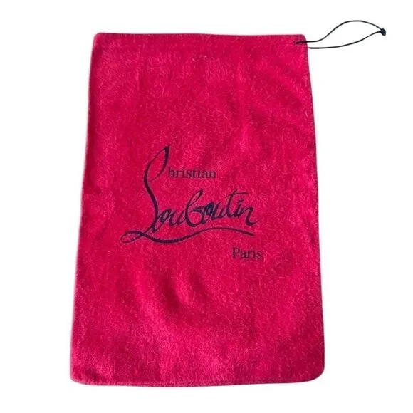 Christian Louboutin red travel dust bag 14”x9”