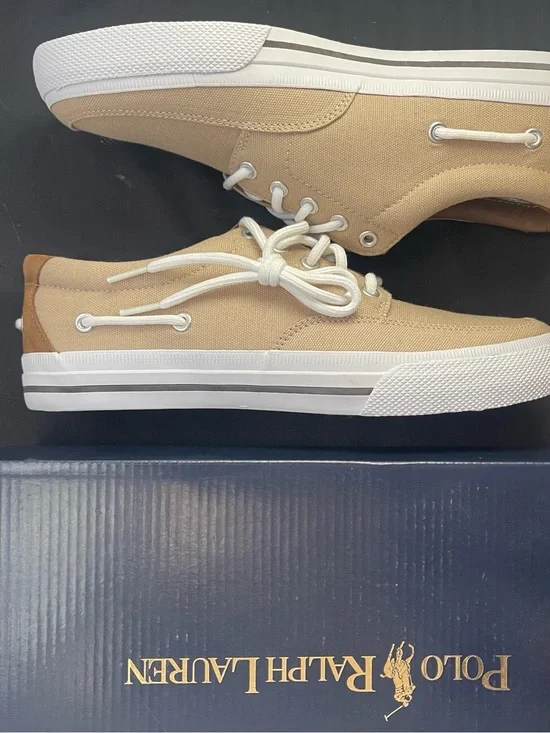 Polo by Ralph Lauren Men's Tan Canvas Low-Top Sneakers