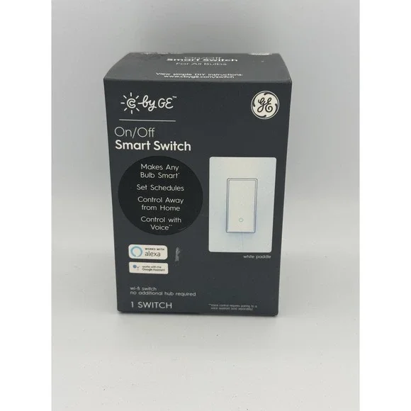 C by GE 4-Wire On/Off Paddle‎ Style Smart Wi-Fi In-Wall Switch