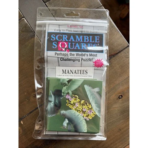 Scramble Squares Puzzle Manatees By B Dazzle 9 PCS 2001‎ Ages 4-104 Brain Teaser