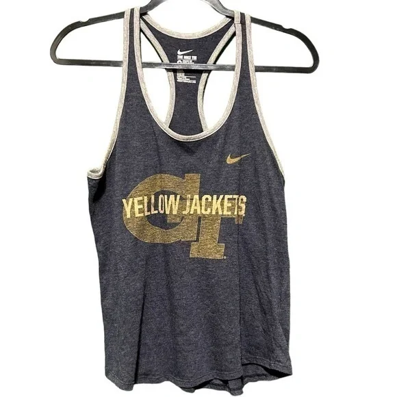 The Nike Tee Women's Georgia Tech‎ Yellow Jackets Tank Top Gray/Gold Size Medium