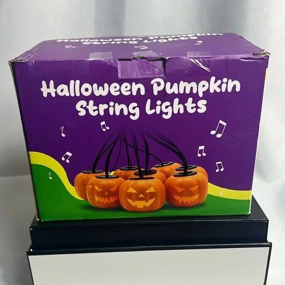 Halloween Pumpkin String Lights With Music