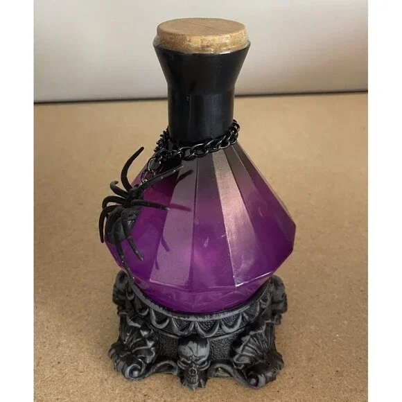 Pan Asian Tabletop Potion Light Purple Liquid Color Change Lights Up