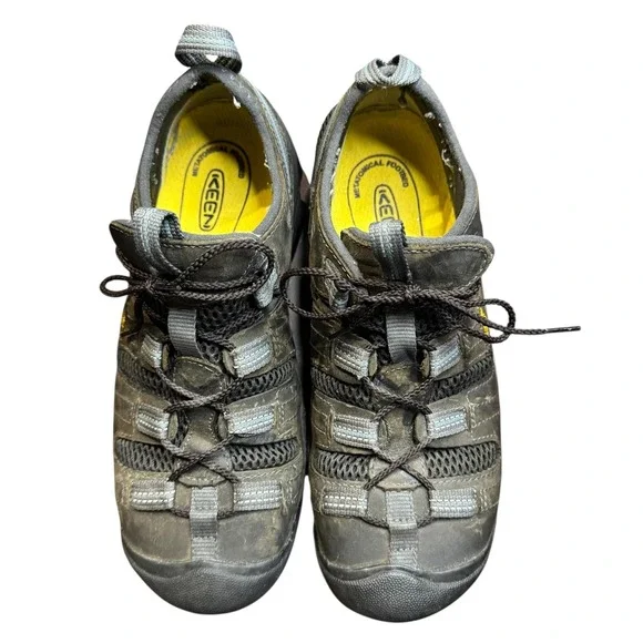 Keen Utility Flint Low Shoes Mens Size‎ 6.5 Steel Toe Gray Black Work ASTM