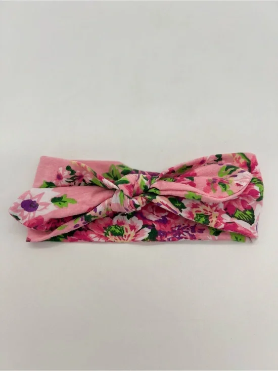 Baby Girl Pink Floral Cotton Bow