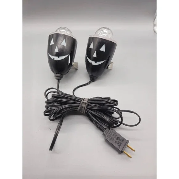 Gemmy Halloween LED Show Blue Green Spotlight Glow Indoor/Outdoor 1 Plug 2 Light