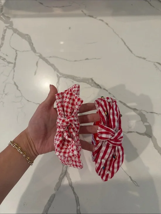 Girls red headbands