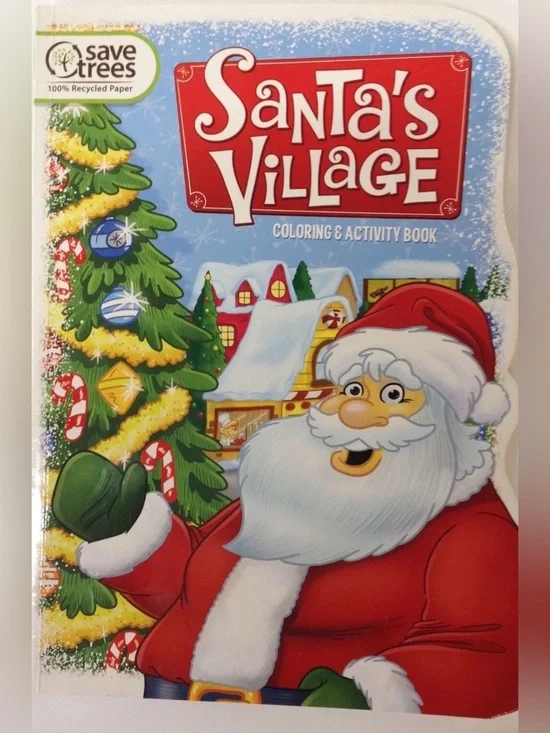 Santas Village Coloring and Activity Book Games Puzzles Christmas